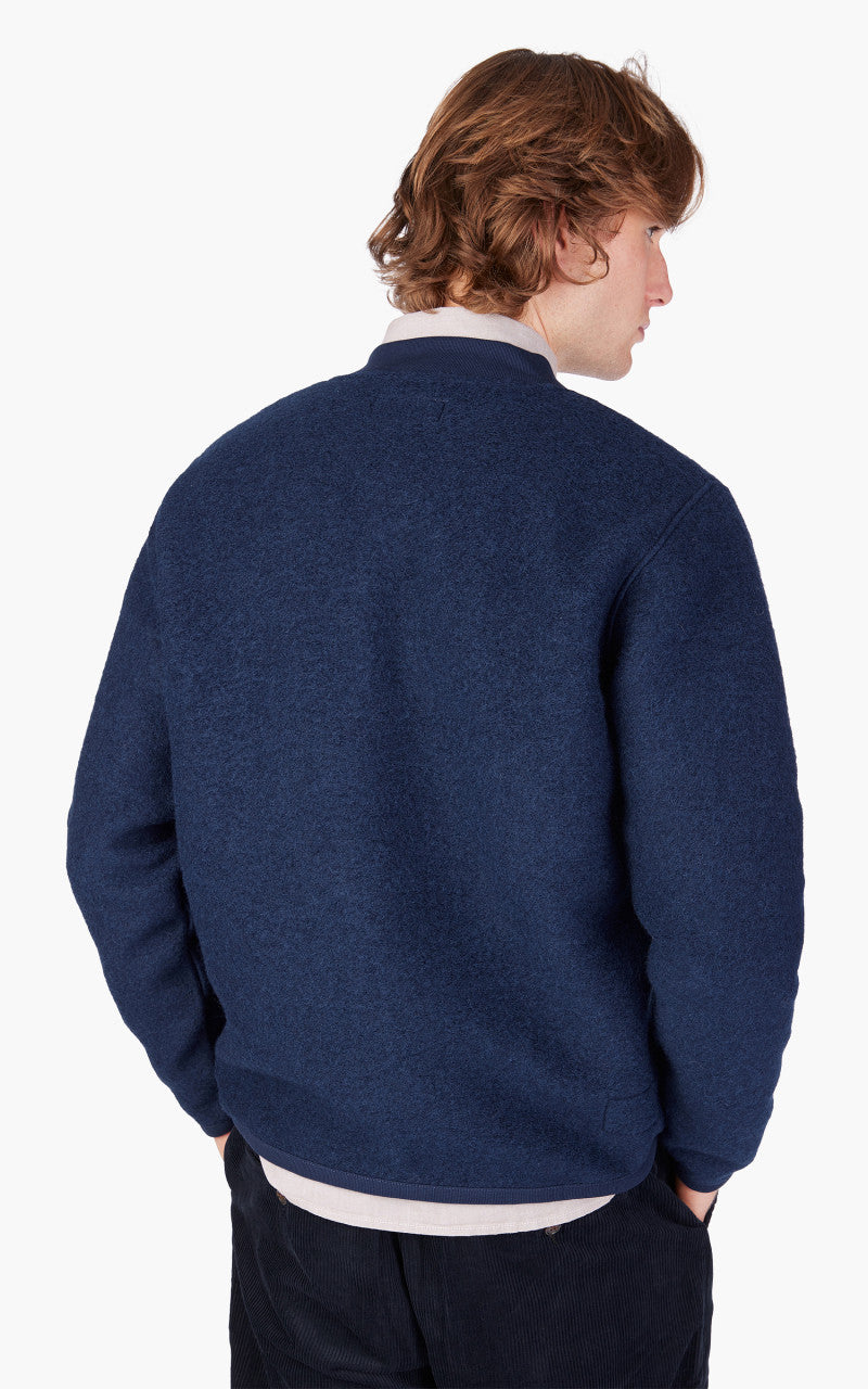 Universal Works Zip Bomber Wool Fleece Indigo