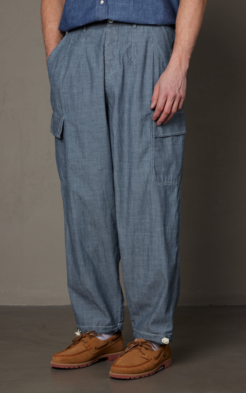 Universal Works Cargo Pant Chambray Indigo