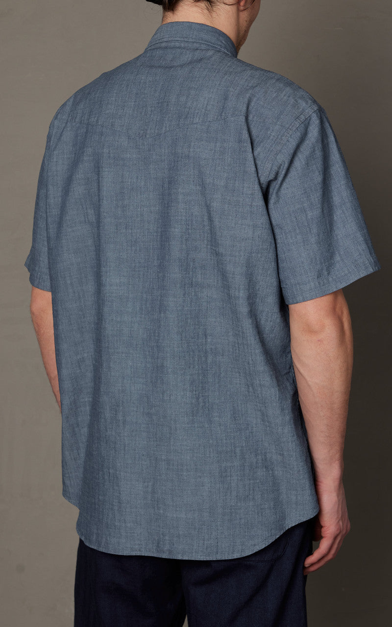 Universal Works Western Garage Shirt Chambray Indigo