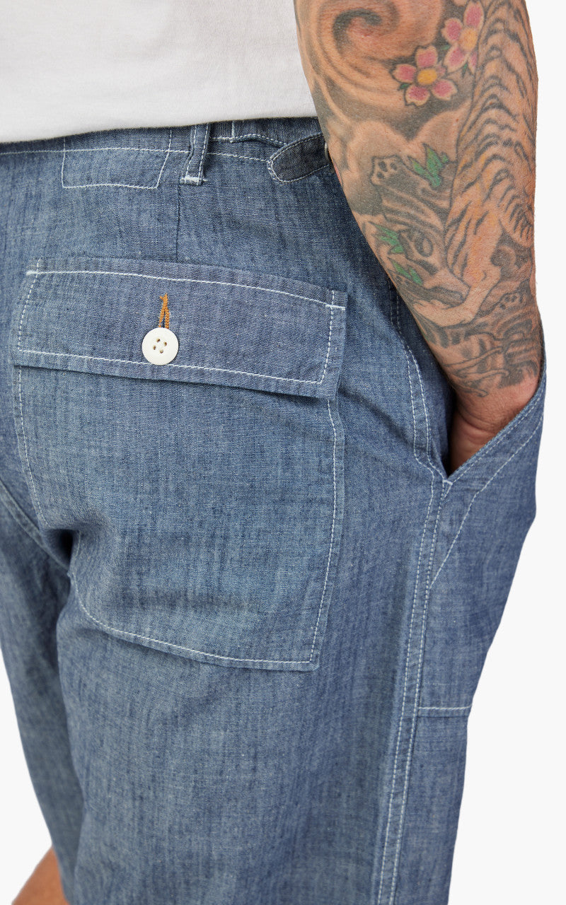 Universal Works Fatigue Short Chambray Indigo