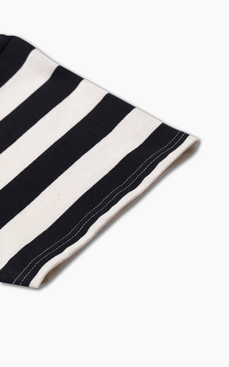 Nudie Jeans Uno Block Stripe Offwhite/Black