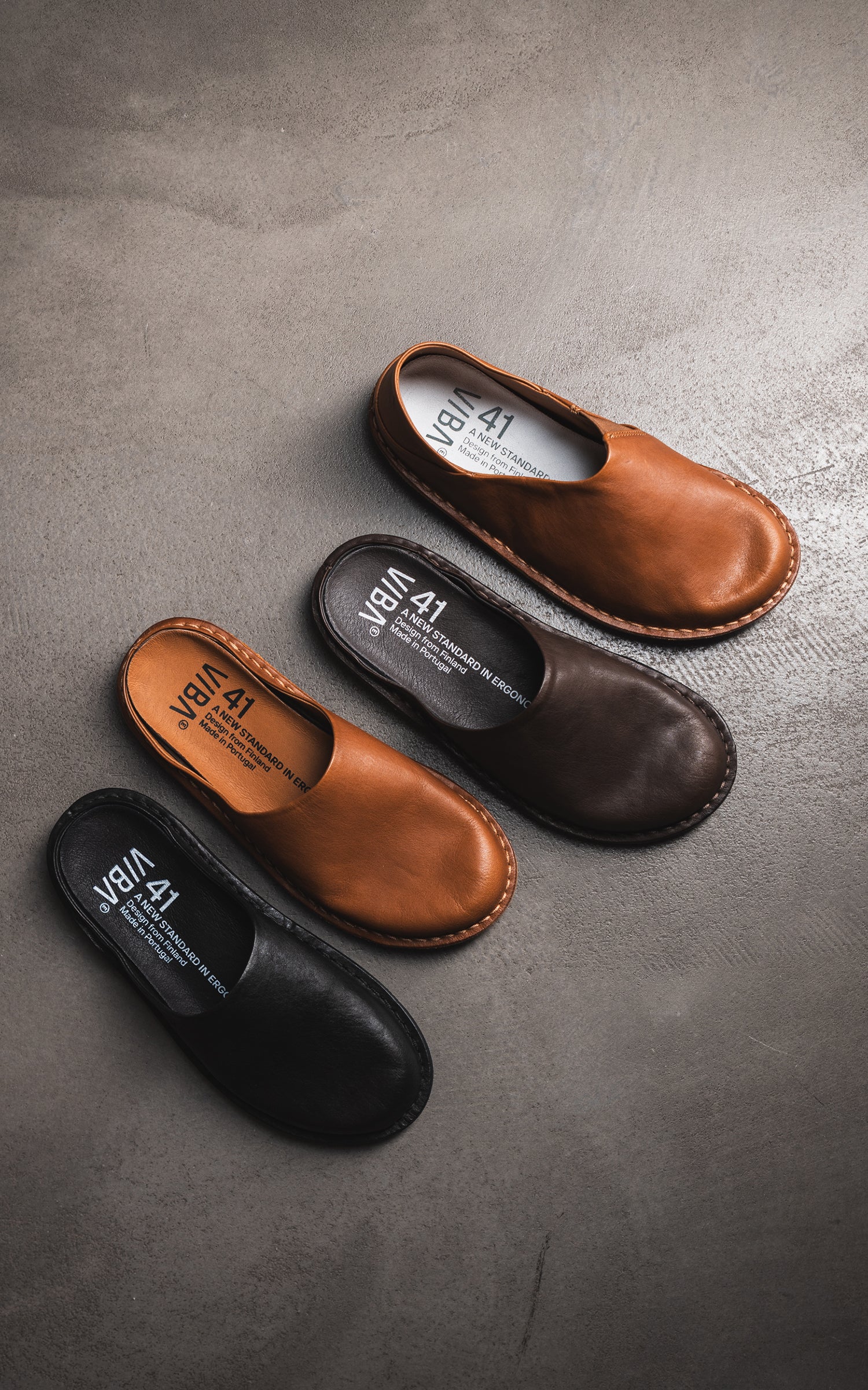 VIBAe ROMA Leather Cognac Brown