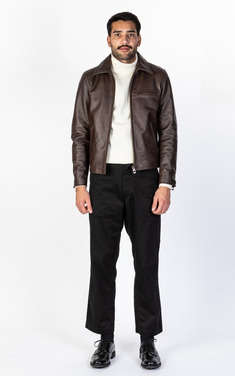 Shangri-La Heritage Varenne Leather Jacket Brown
