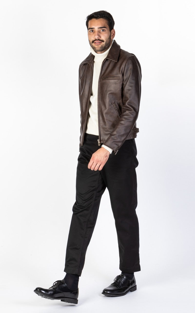 Shangri-La Heritage Varenne Leather Jacket Brown