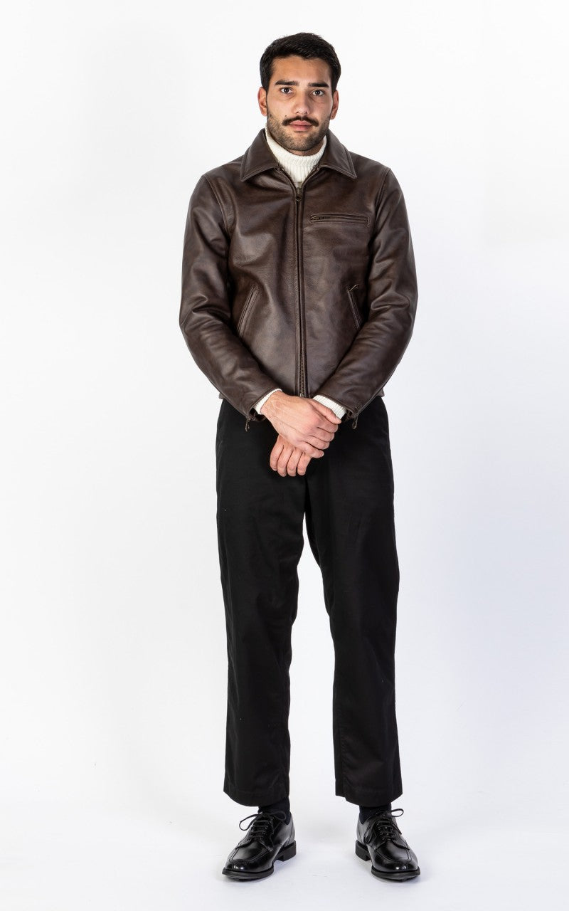 Shangri-La Heritage Varenne Leather Jacket Brown