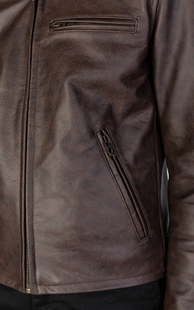Shangri-La Heritage Varenne Leather Jacket Brown