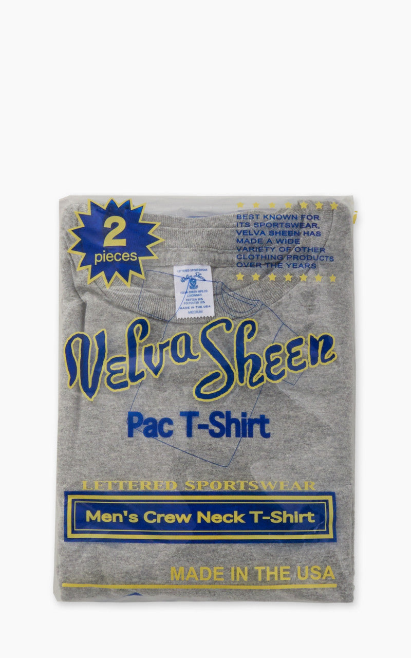 Velva Sheen Crew Neck Tee 2-Pack Heather Grey