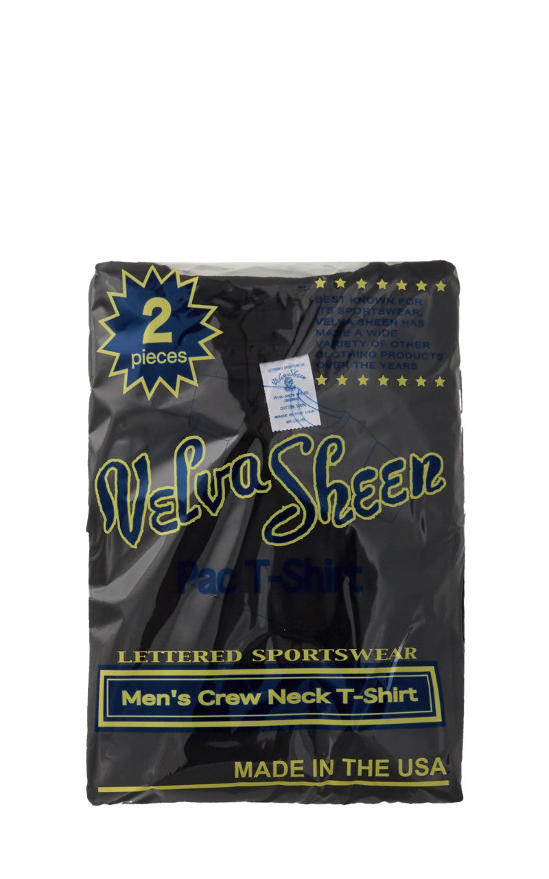 Velva Sheen Crew Neck Pocket Tee 2-Pack Black