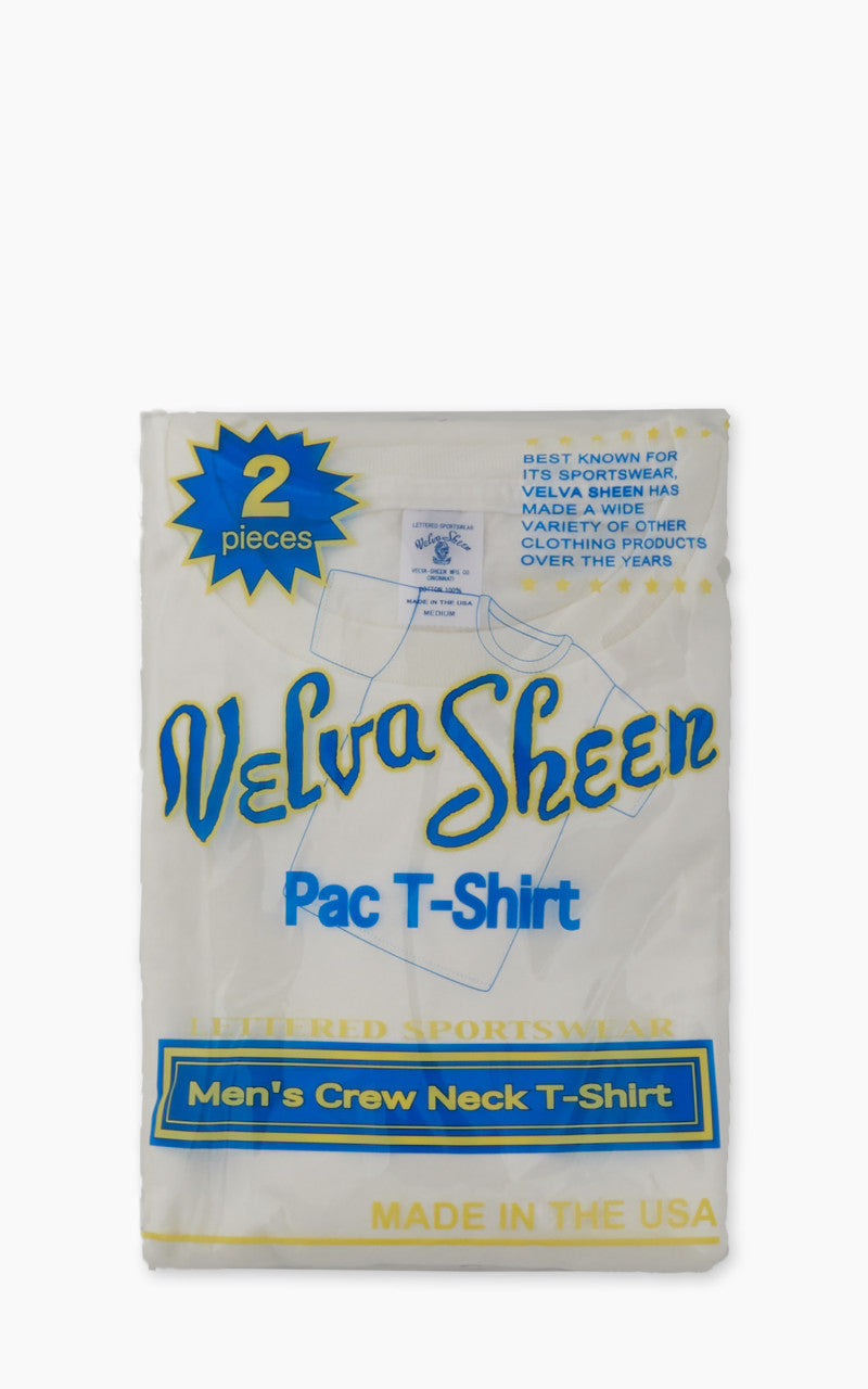 Velva Sheen Crew Neck Pocket Tee 2-Pack White