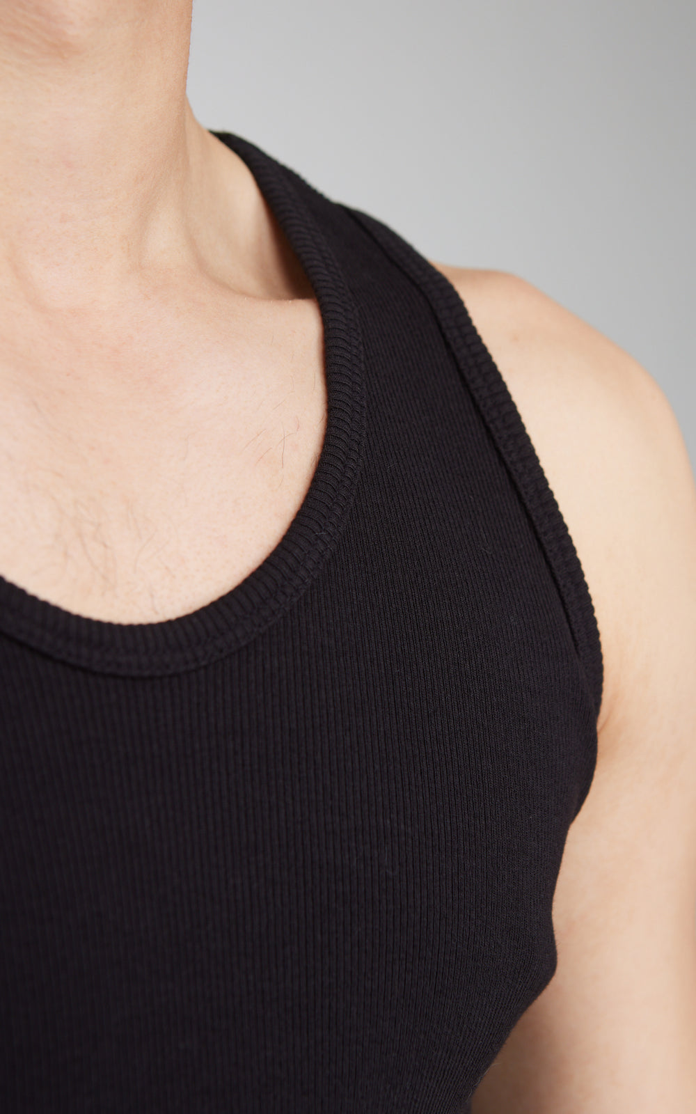 Velva Sheen Rib Tank Top Black