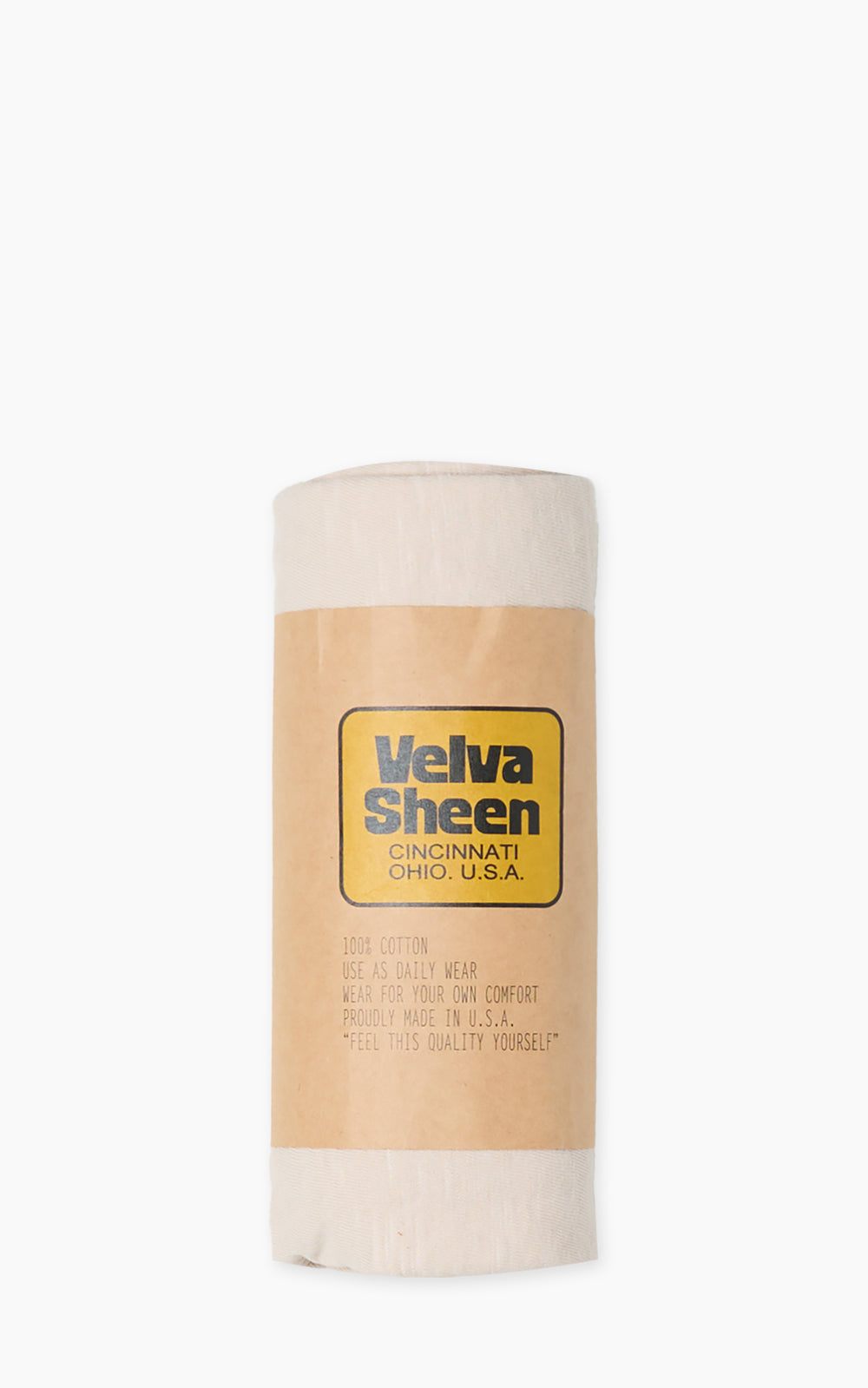 Velva Sheen Rolled Crew Neck Tee Oatmilk