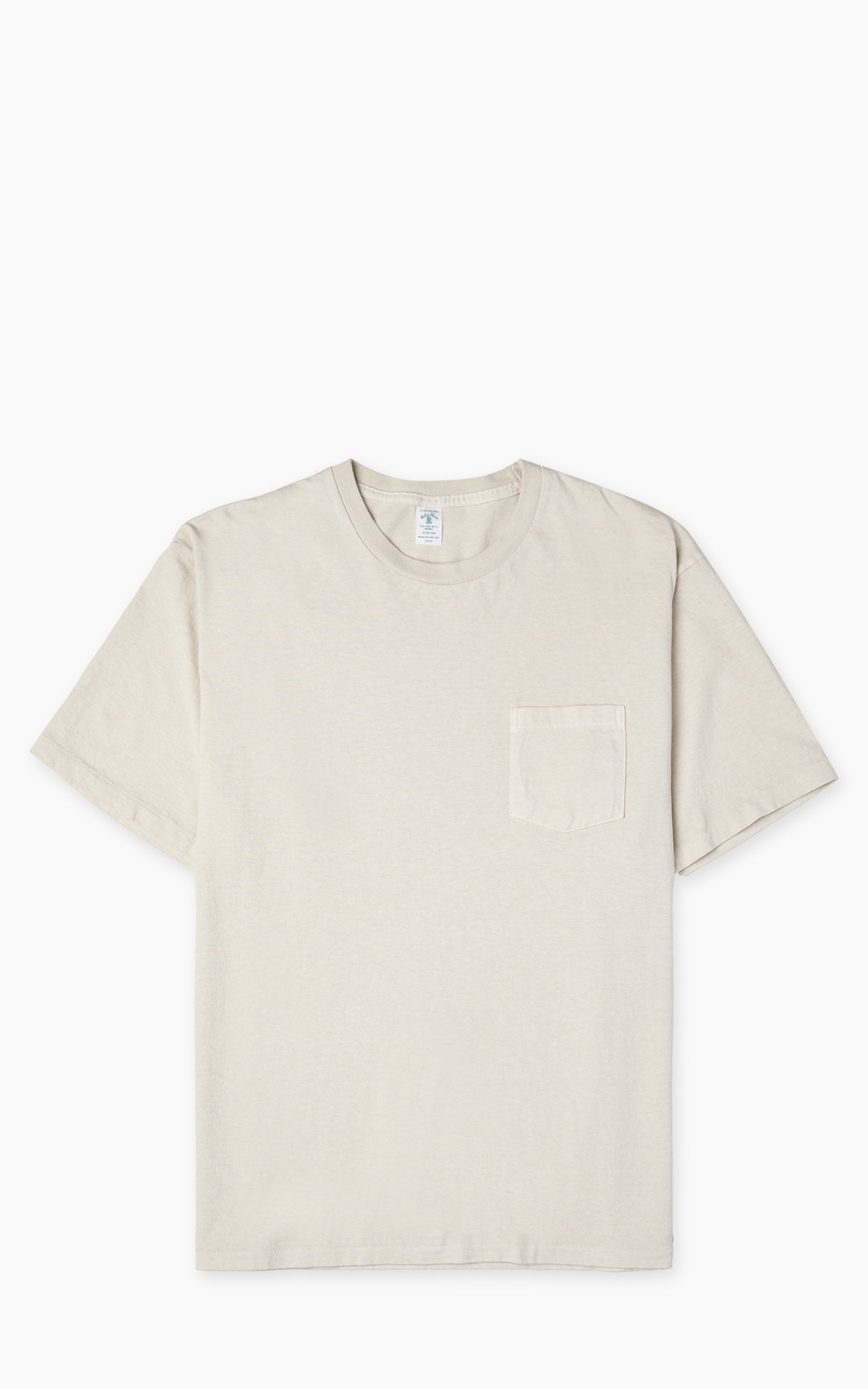 Velva Sheen Crew Neck Pocket Tee Oatmilk