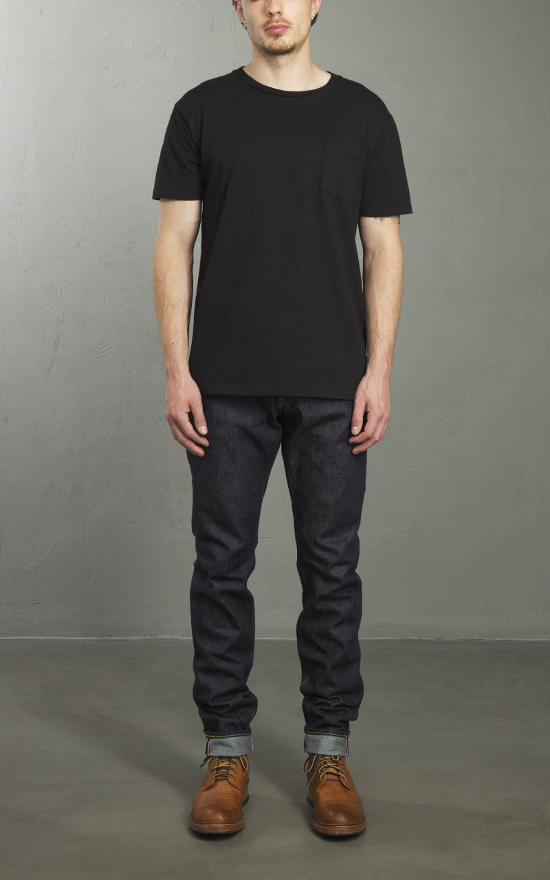 Velva Sheen Crew Neck Pocket Tee 2-Pack Black