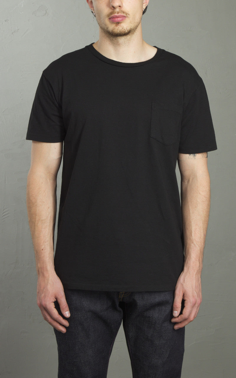 Velva Sheen Crew Neck Pocket Tee 2-Pack Black