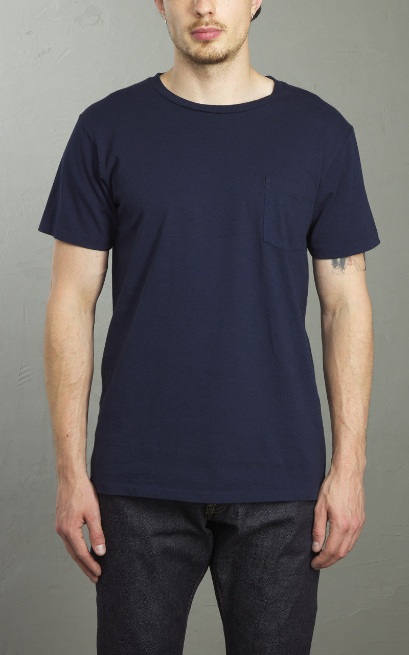 Velva Sheen Crew Neck Pocket Tee 2-Pack Navy