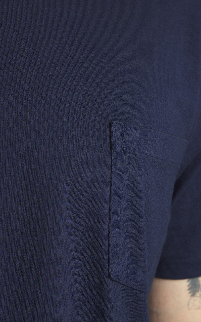 Velva Sheen Crew Neck Pocket Tee 2-Pack Navy