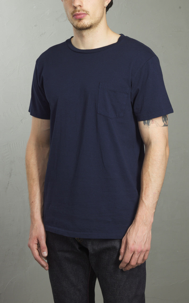 Velva Sheen Crew Neck Pocket Tee 2-Pack Navy