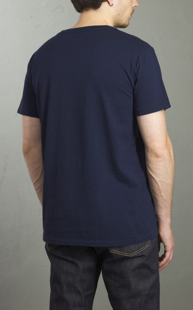 Velva Sheen Crew Neck Pocket Tee 2-Pack Navy
