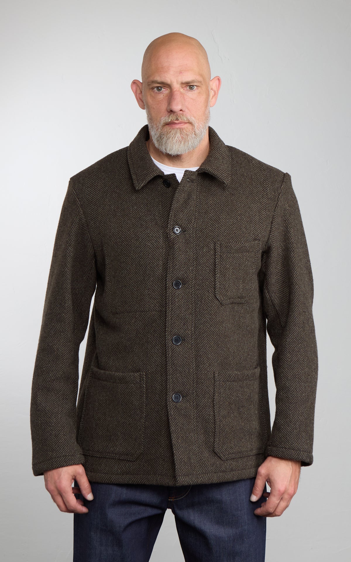Vetra Workwear Jacket Herringbone Wool 4K/4 Brown
