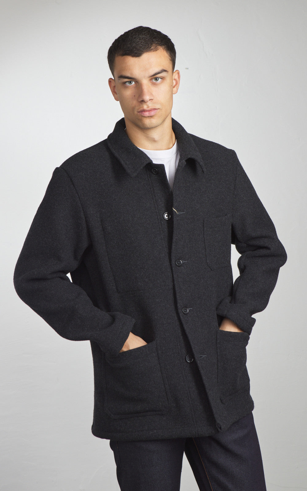 Vetra Workwear Jacket Double-Face Melton Wool 5F/4 Anthracite