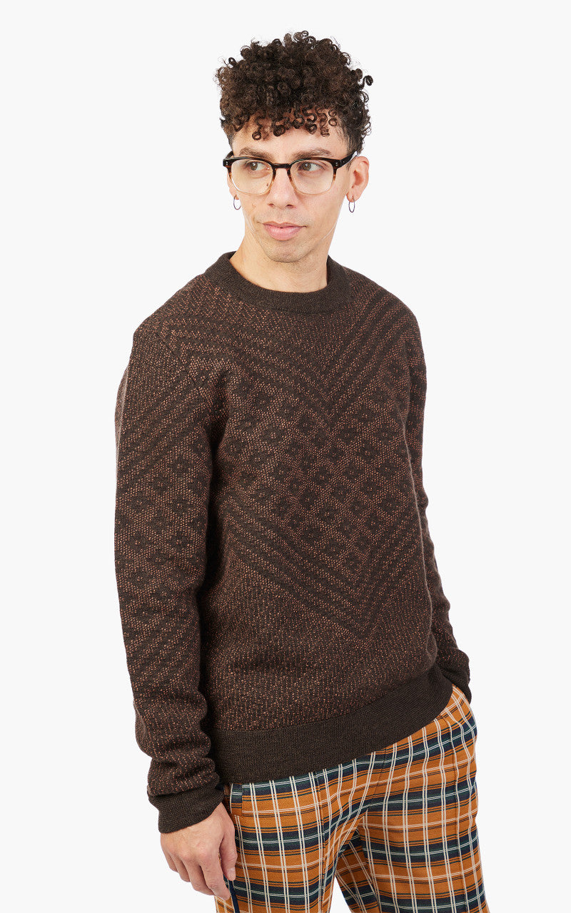 Wales Bonner Henri Sweater Brown & Orange