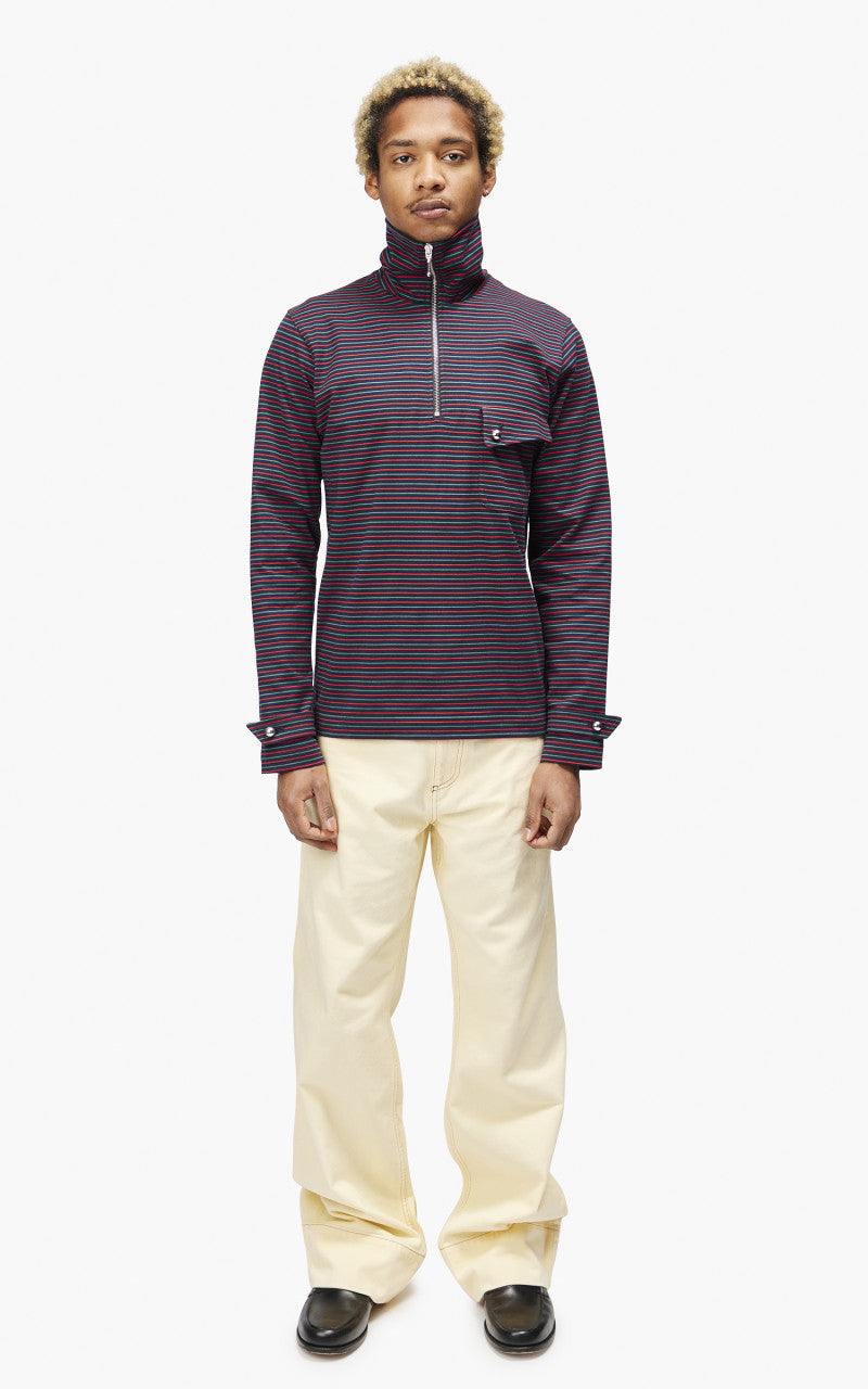 Wales Bonner Franco Half Zip Top Multi/Navy