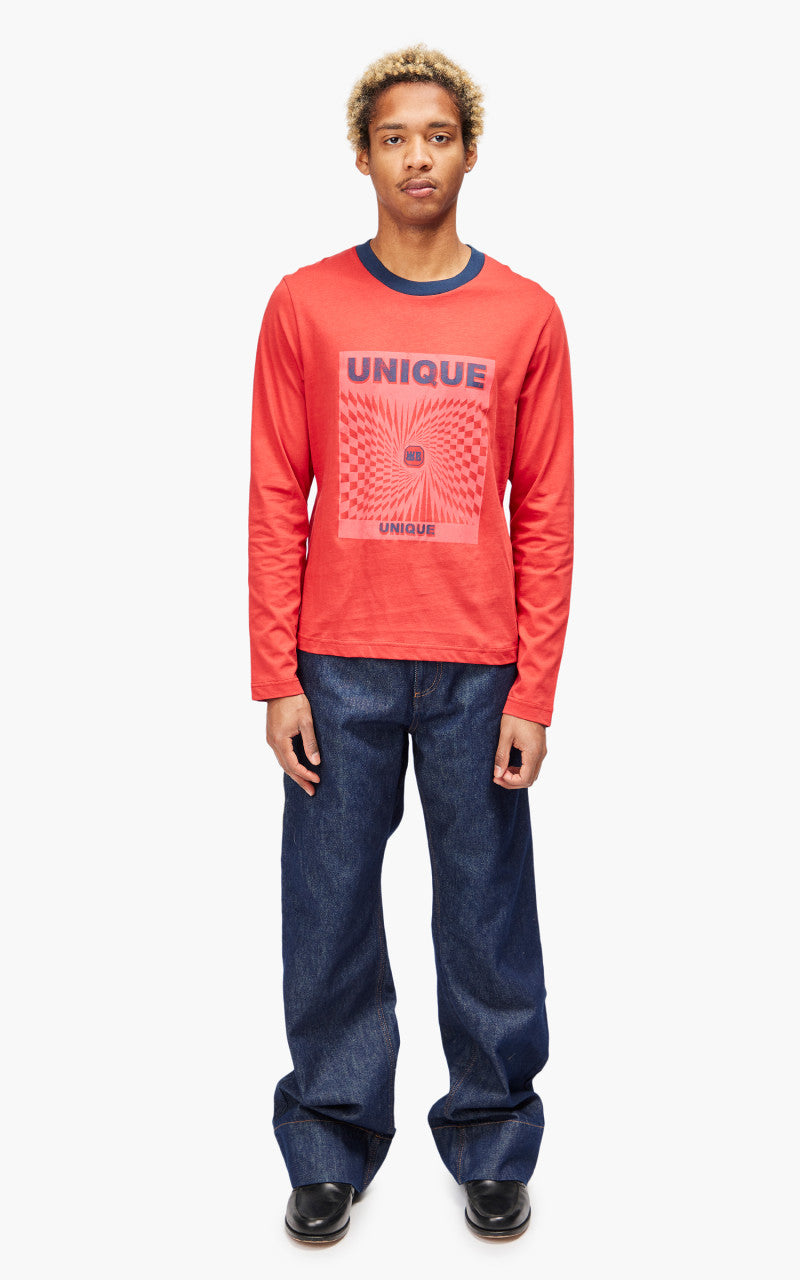 Wales Bonner Unique Long Sleeve Tee Red
