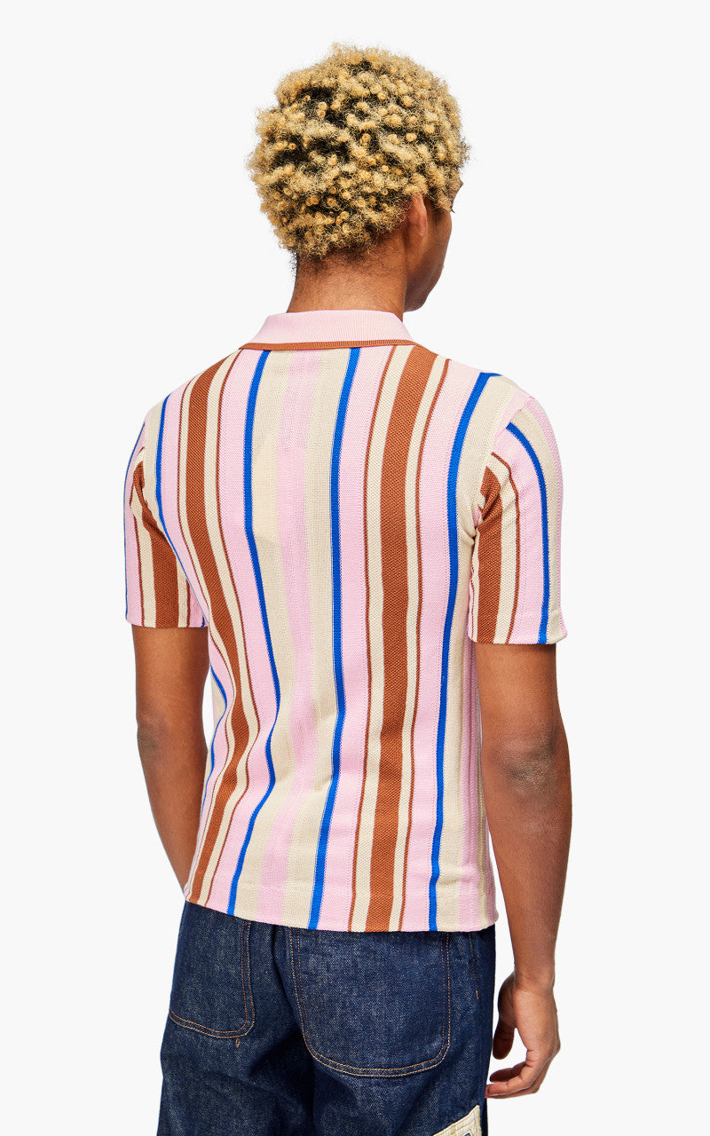 Wales Bonner Optimist Polo Shirt Multi/Pink