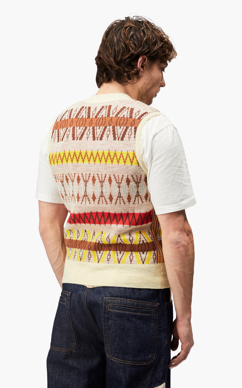 Wales Bonner Orchestra Vest Pale Yellow Multi