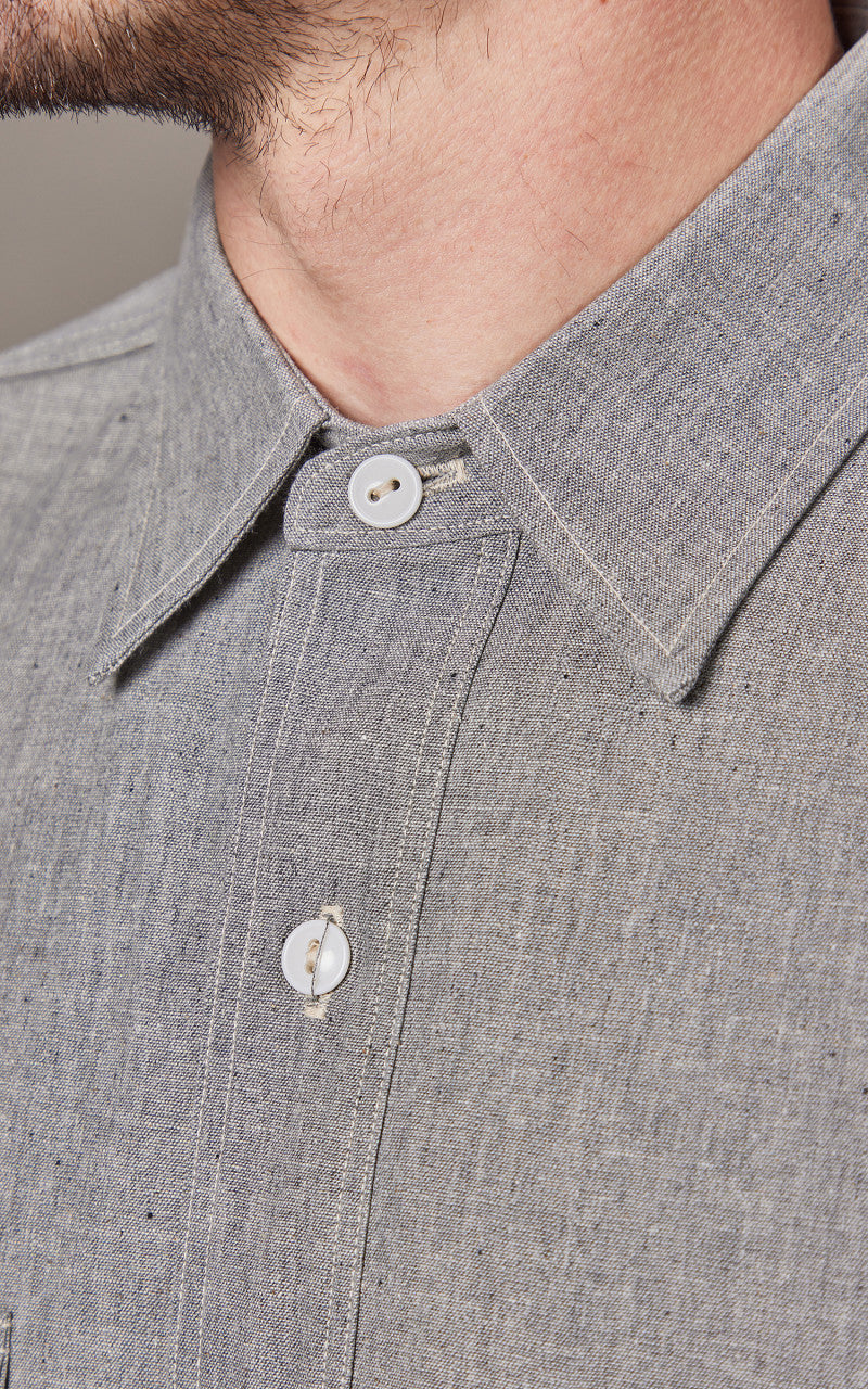 Warehouse & Co. Lot 3051 Treton Steel Worker Shirt Grey