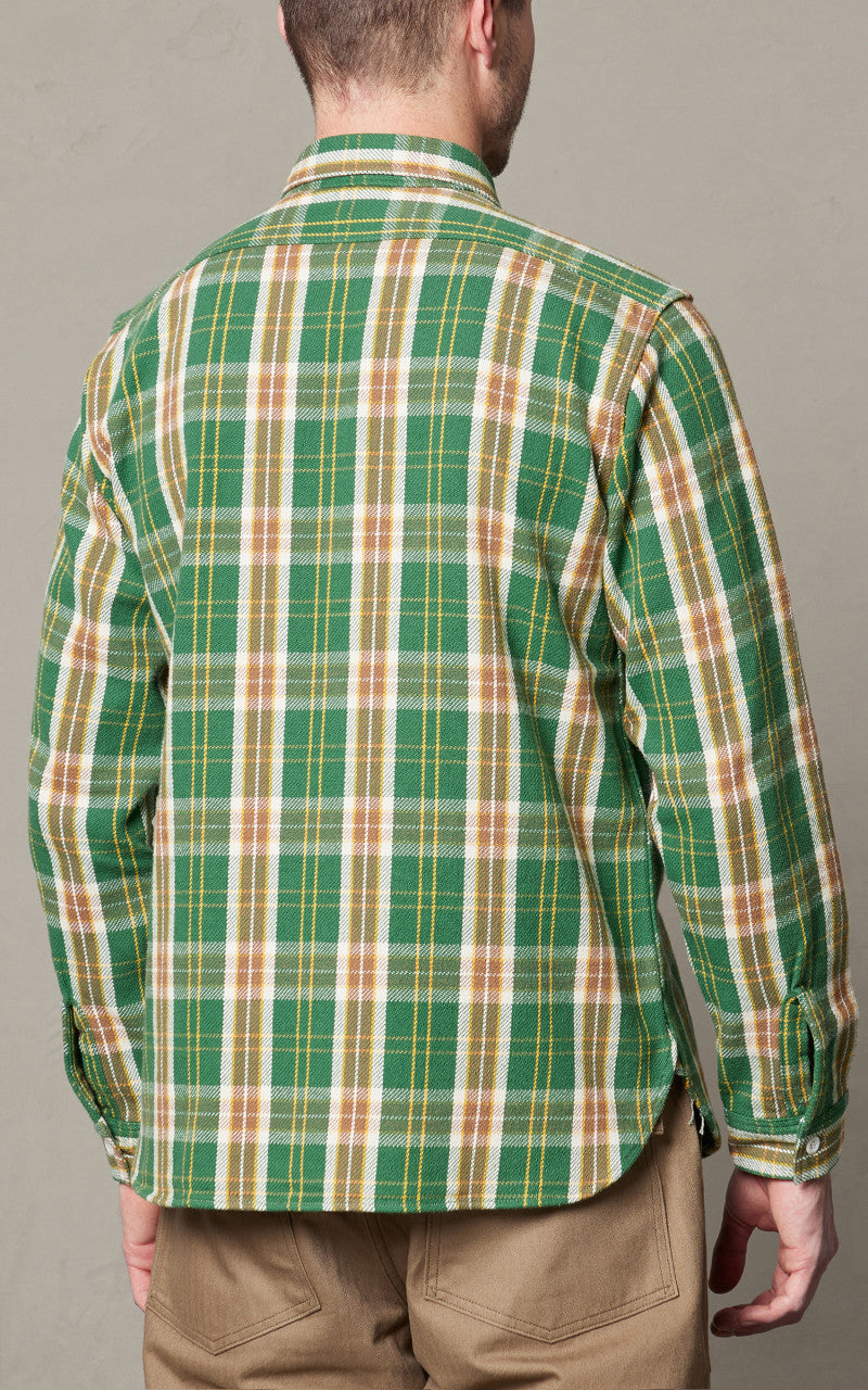 Warehouse & Co. Lot 3104 Flannel Shirt O/W Pattern C Green