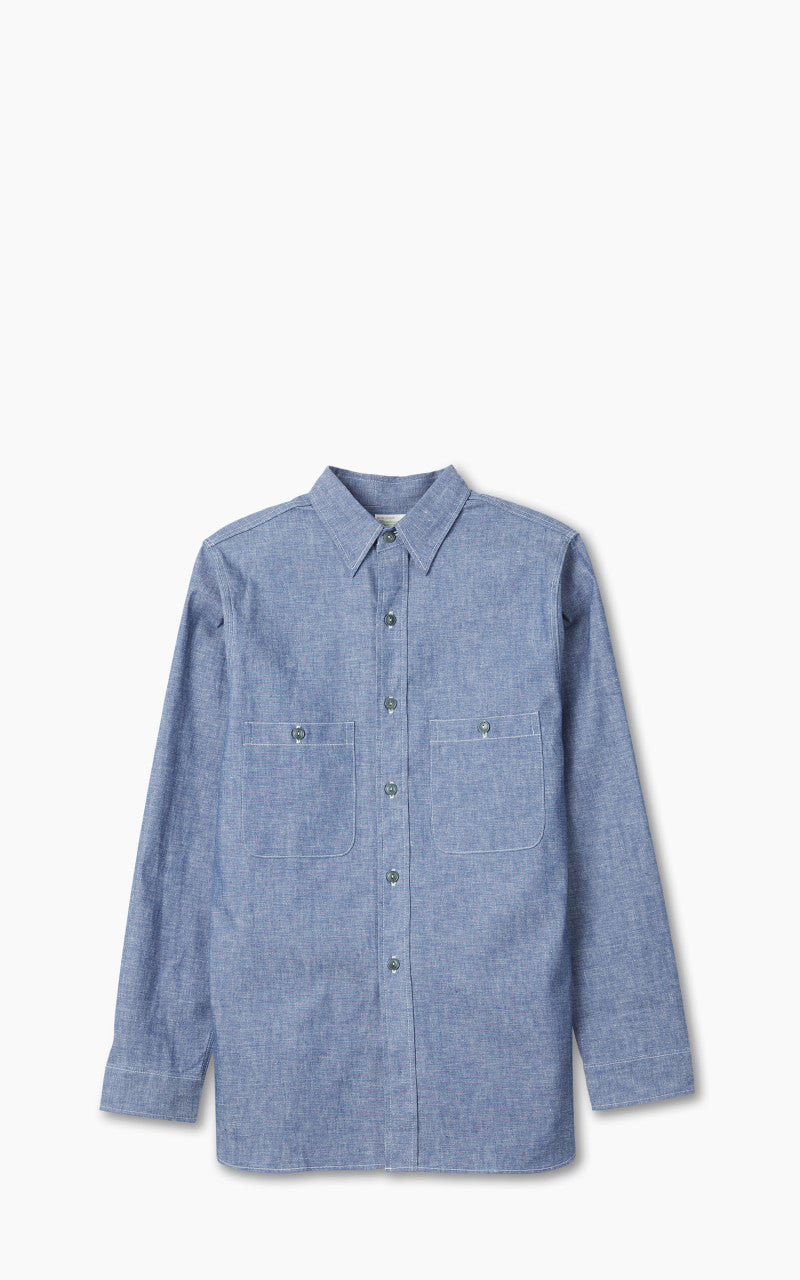 Warehouse & Co. Lot 3044 L/S USN Chambray Shirt Chambray Blue