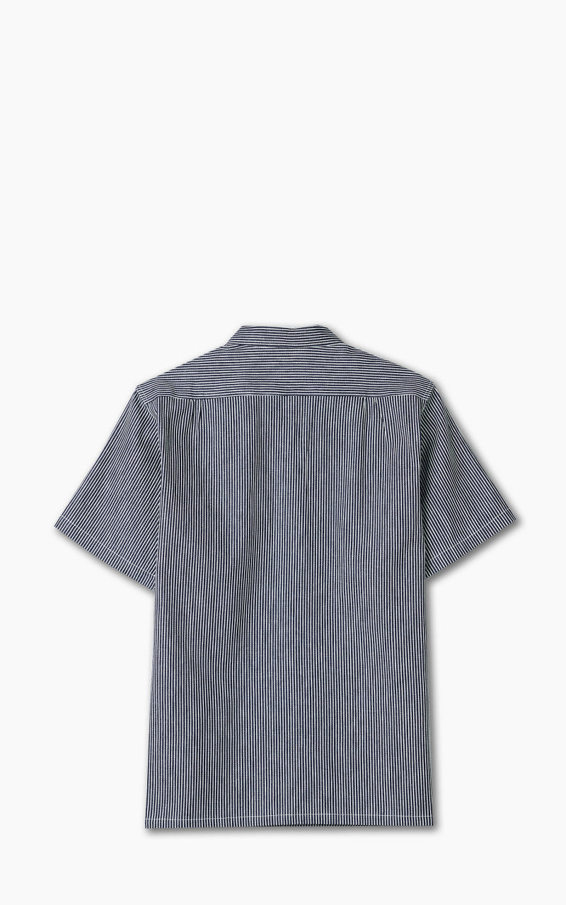 Warehouse & Co. Lot 3091 S/S Open Collar Shirt Hickory Stripe