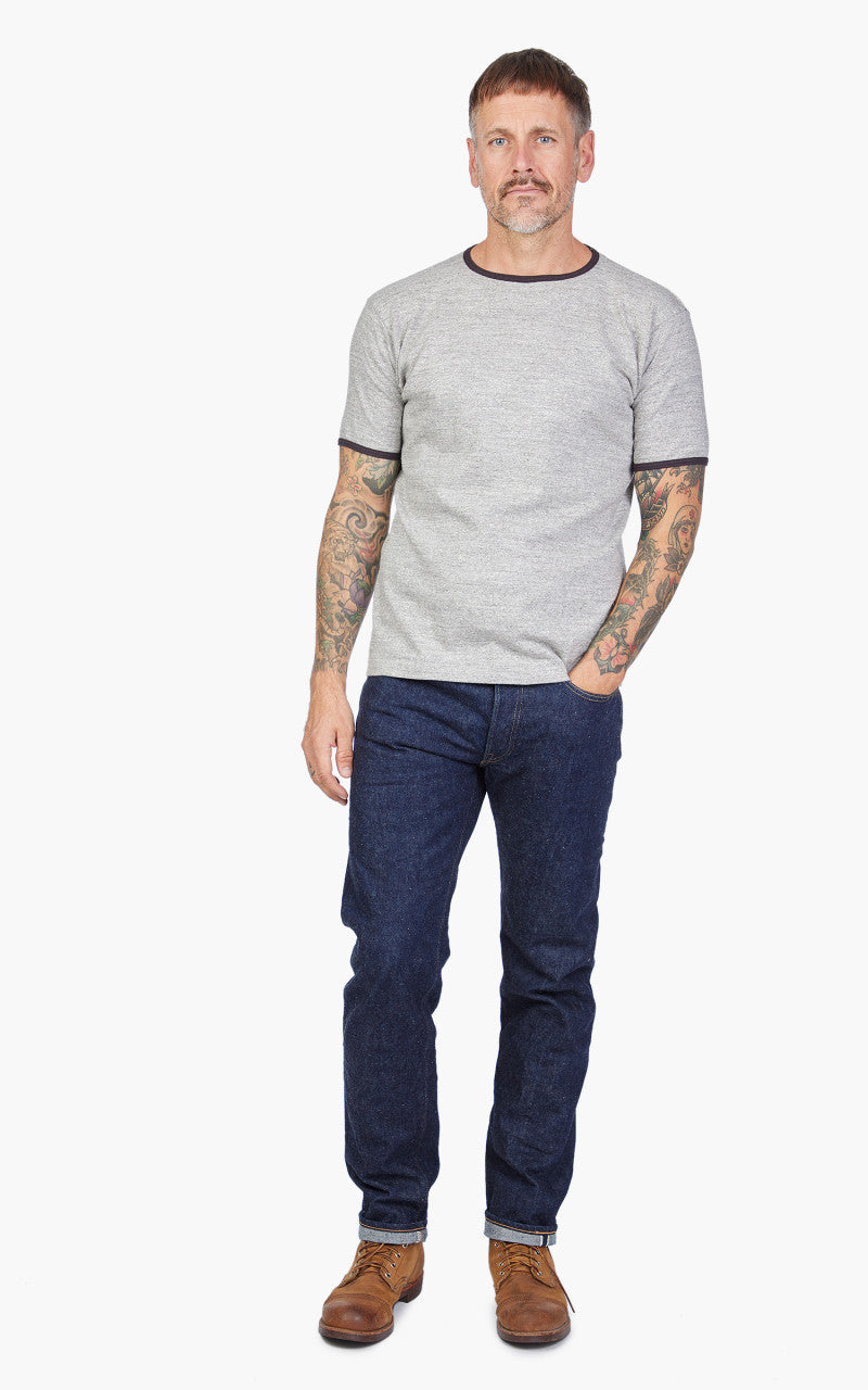 Warehouse & Co. Lot 4059 Ringer Tee No Print Heather Grey/Sumikuro