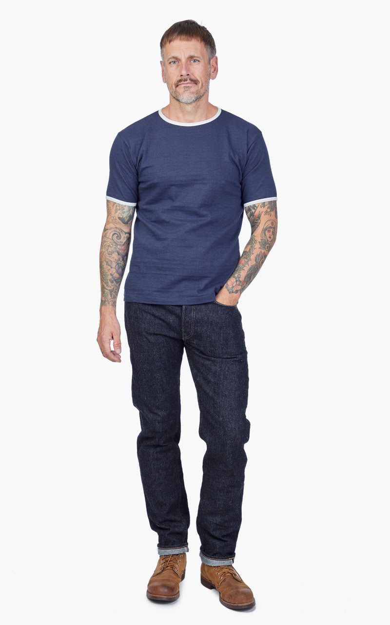 OrSlow Cotton Linen Pullover Shirt Indigo Check