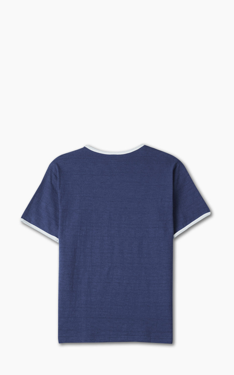 Warehouse & Co. Lot 4059 Ringer Tee No Print Navy/Cream