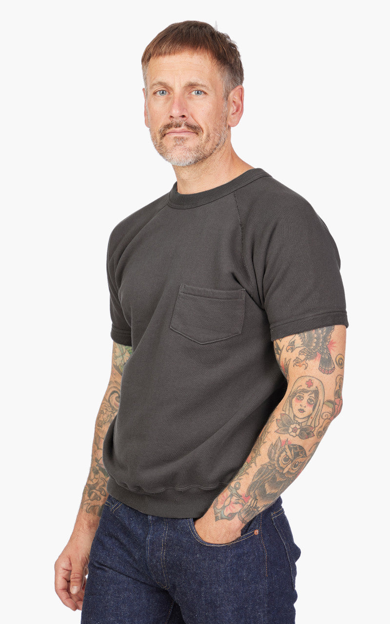 Warehouse & Co. Lot 4085 Short Sleeve Pocket Sweatshirt Charcoal