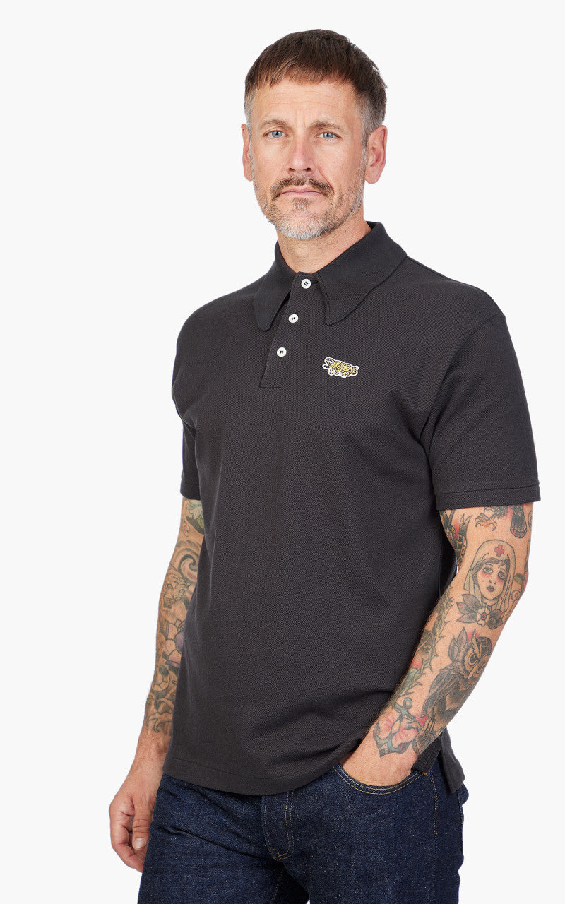 Warehouse & Co. Lot 4090 Pique Polo Shirt Jaguar Black
