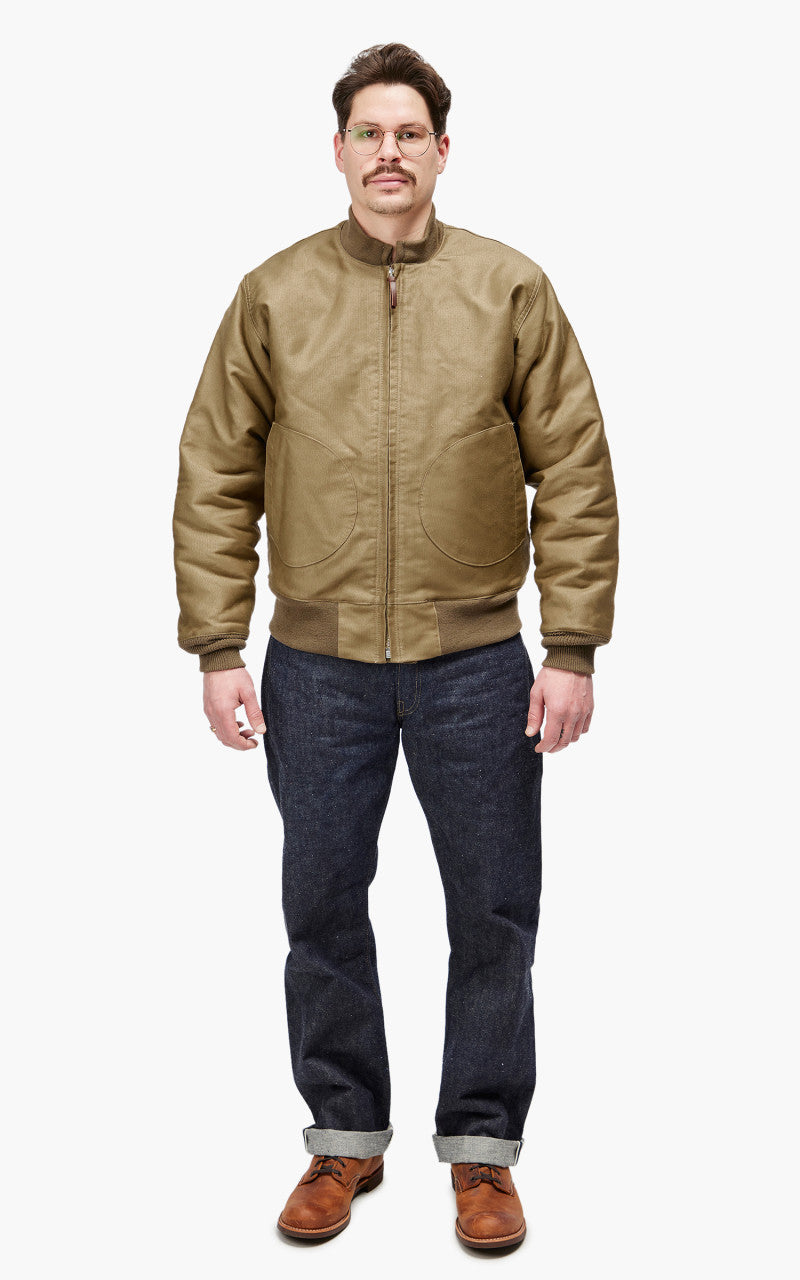 Warehouse & Co. 2180 NAF 1168 Aviator And Ground Crew Jacket Khaki