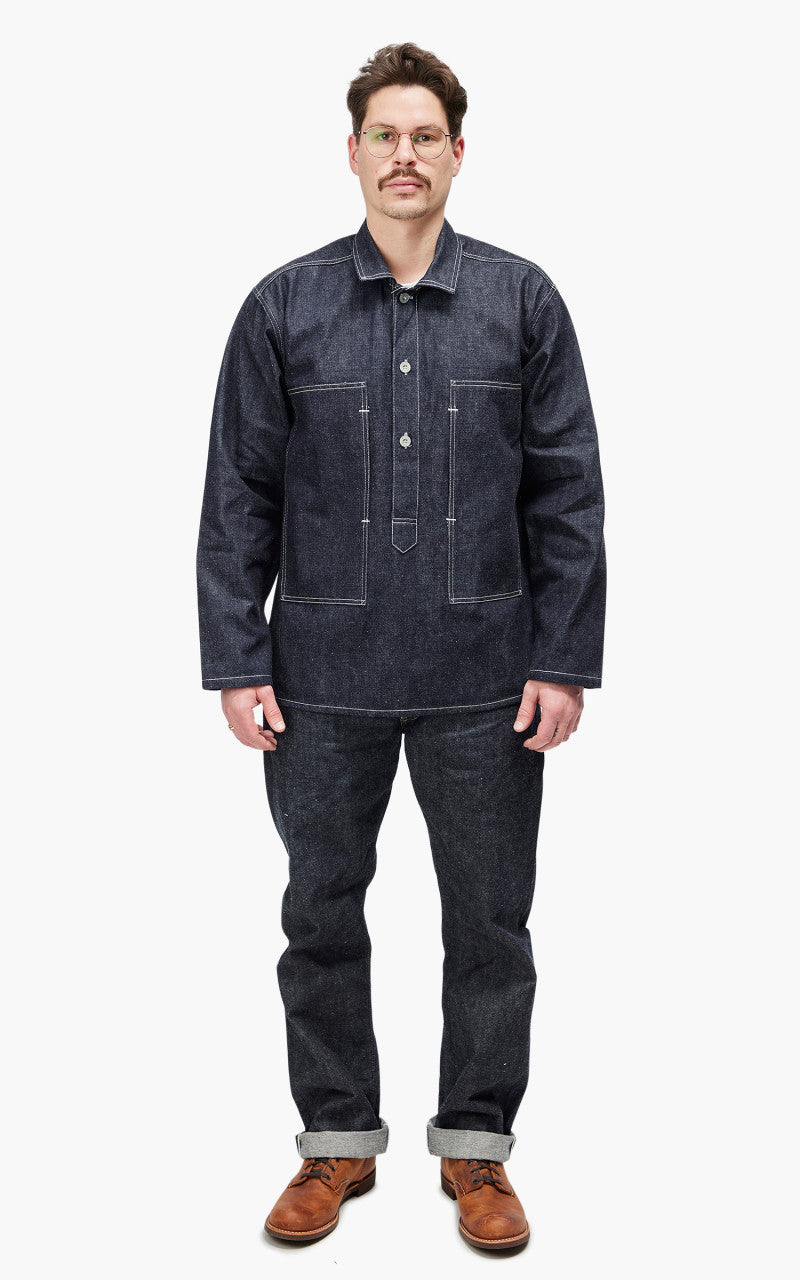 Warehouse & Co. 2187 U.S. Army Denim Pullover Indigo Denim