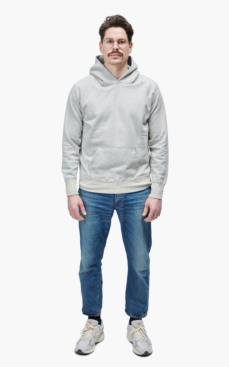 Warehouse & Co. 462 No Print Hoodie Heather Grey