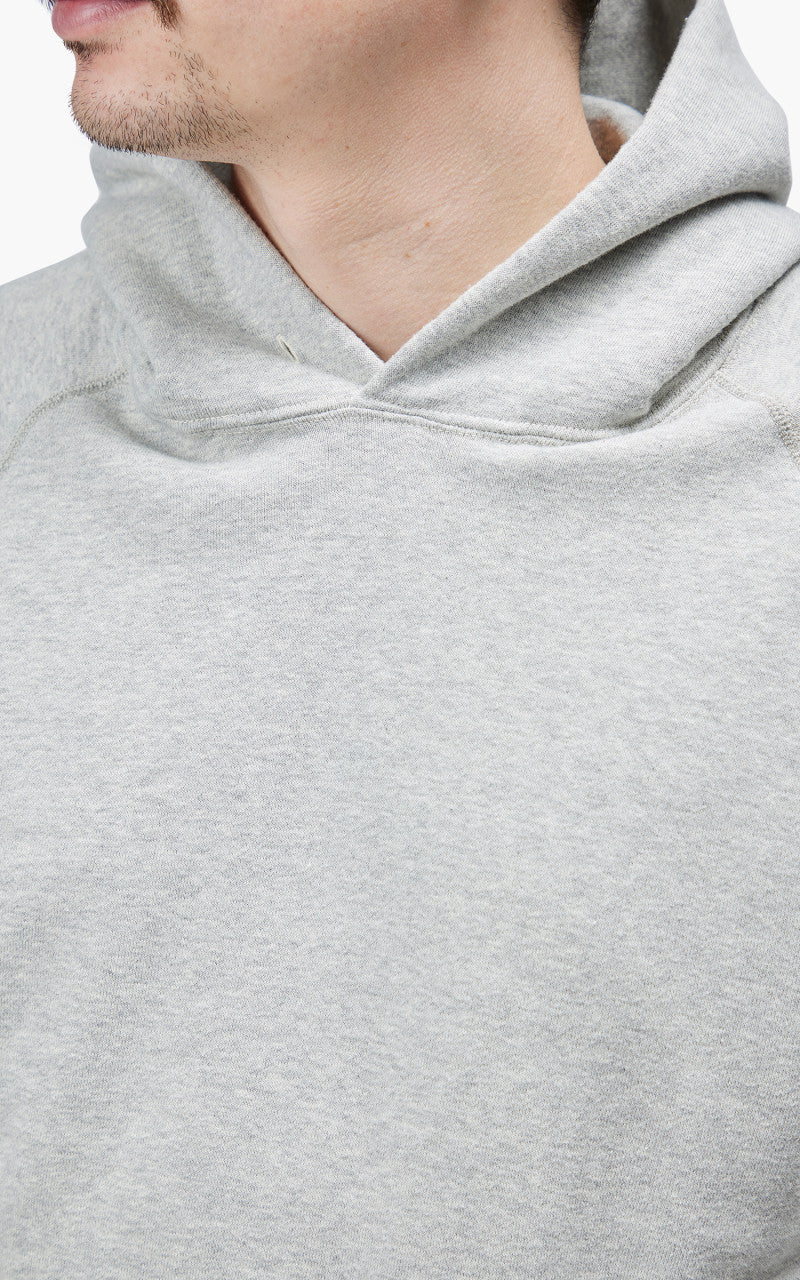 Warehouse & Co. 462 No Print Hoodie Heather Grey