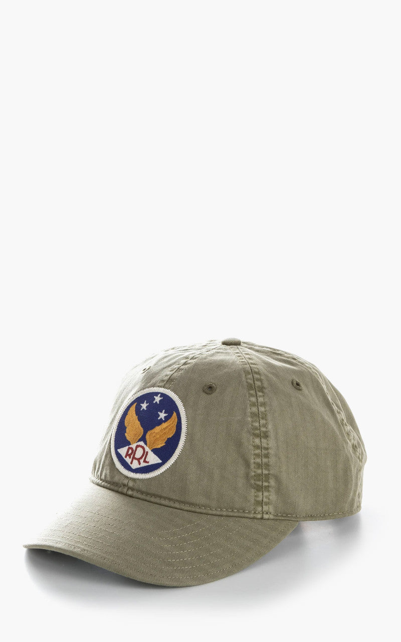 RRL Winged-Logo Baseball Cap Garment-Dyed Brewster Green