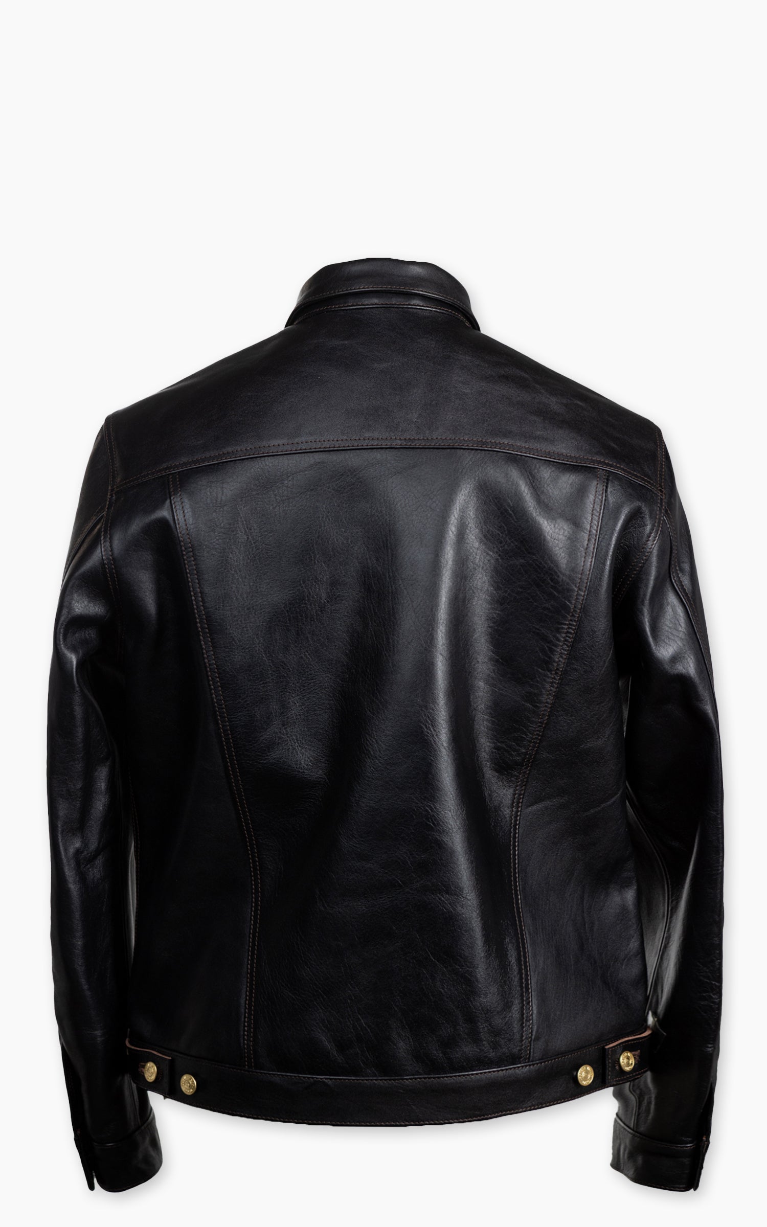Double Helix Western Pioneer Horsehide Leather Jacket Black