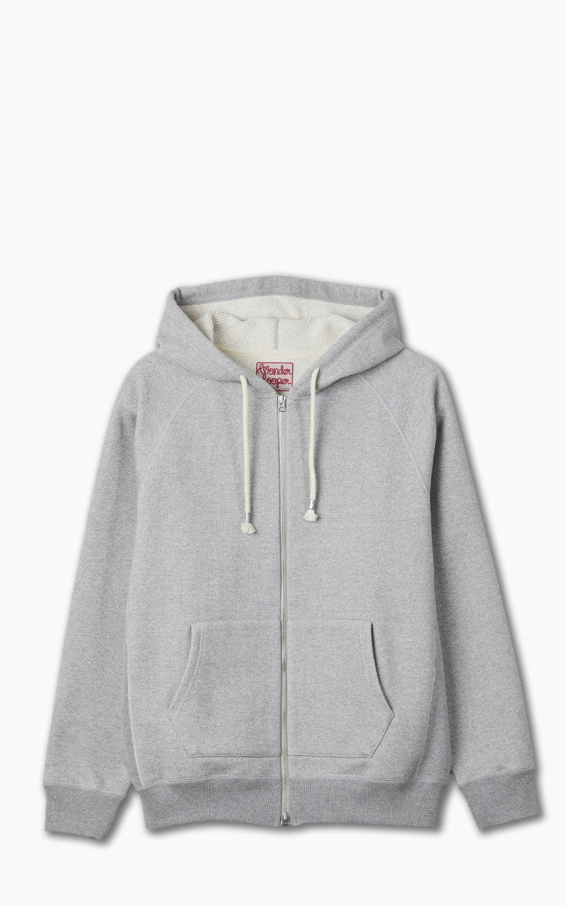 Wonder Looper Zip Hoodie Double Heavyweight French Terry Heather Grey