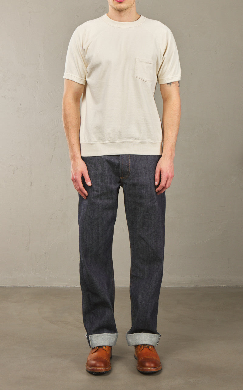 Warehouse & Co. Lot 4105 Short Sleeve Pocket Sweatshirt Cream