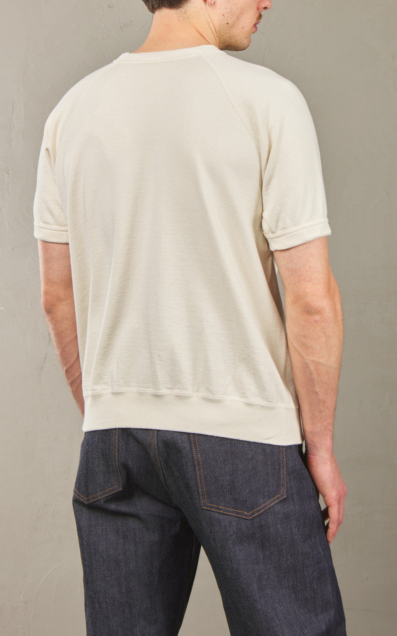 Warehouse & Co. Lot 4105 Short Sleeve Pocket Sweatshirt Cream