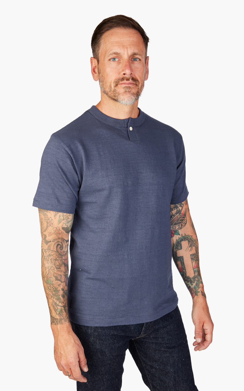 Warehouse & Co. 4082 One Button Henley T-Shirt Eggplant