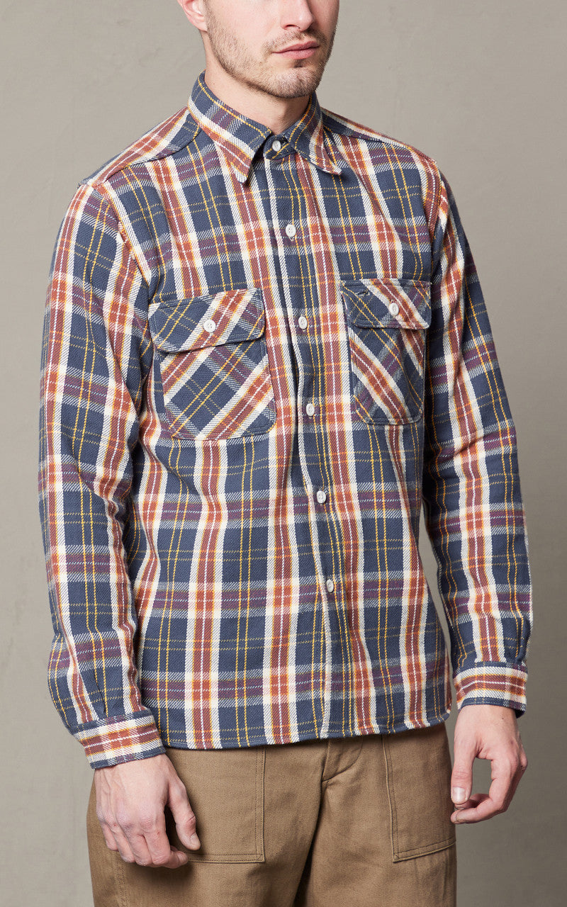 Warehouse & Co. Lot 3104 Flannel Shirt O/W Pattern C Navy