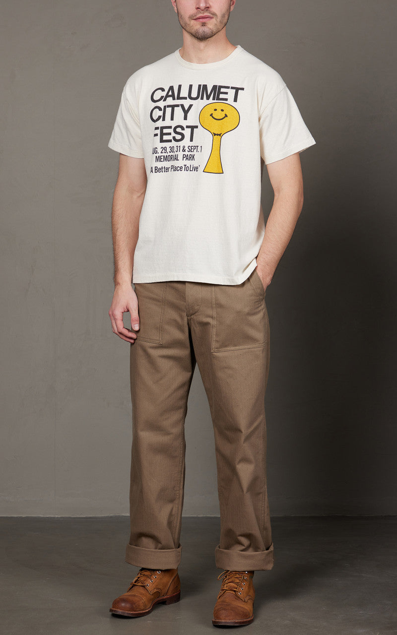 Warehouse & Co. Lot 4064 Calumet City Fest T-Shirt Cream